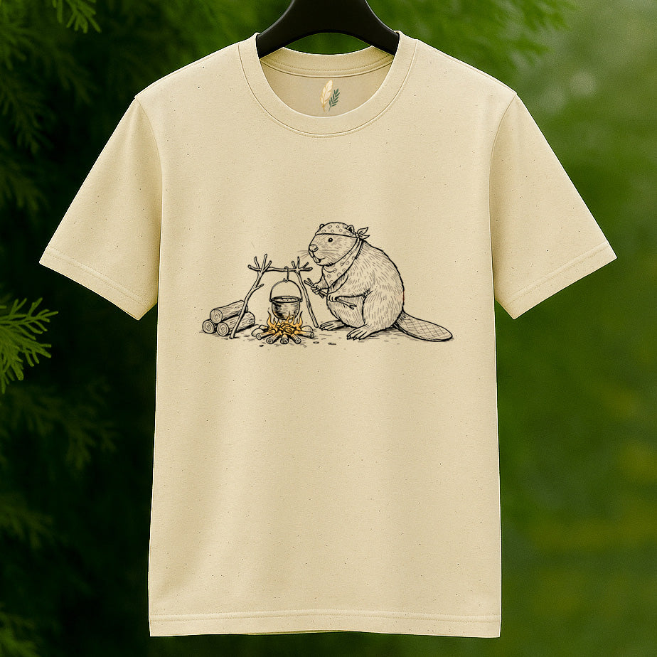 Camping Beaver Outdoor Adventure T-Shirt