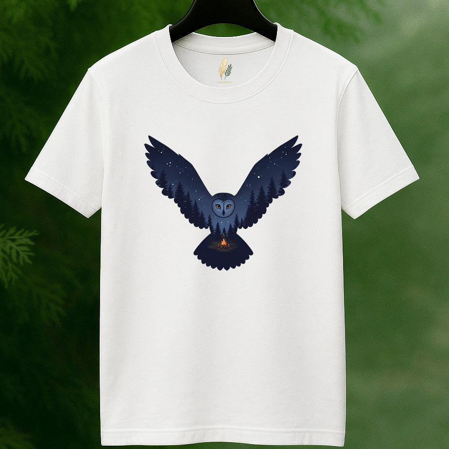 Night Watch Owl Campfire T-Shirt