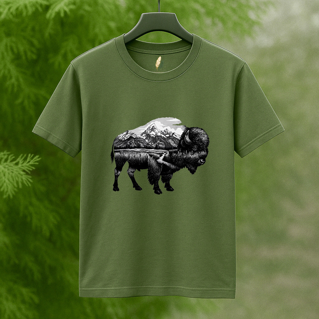 Majestic Buffalo Landscape T-Shirt
