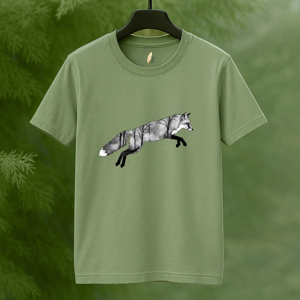Leaping Fox Forest Spirit T-Shirt
