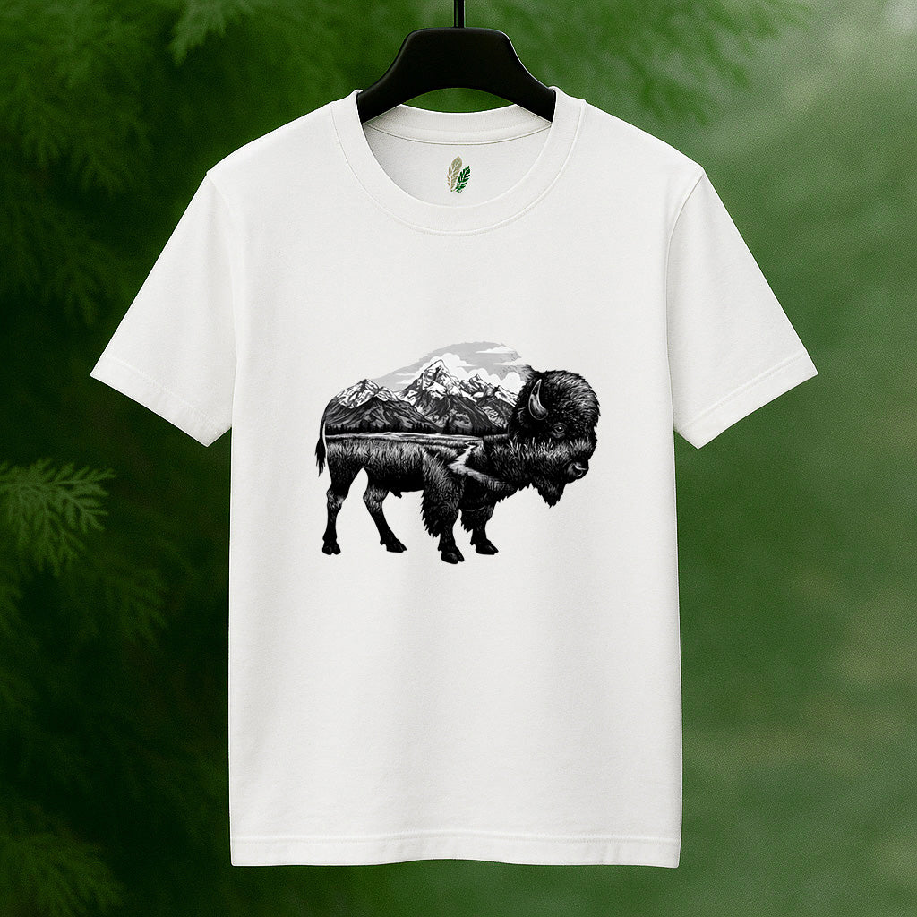Majestic Buffalo Landscape T-Shirt