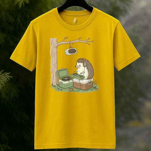 Hedgehog DJ Nature Vibes T-Shirt