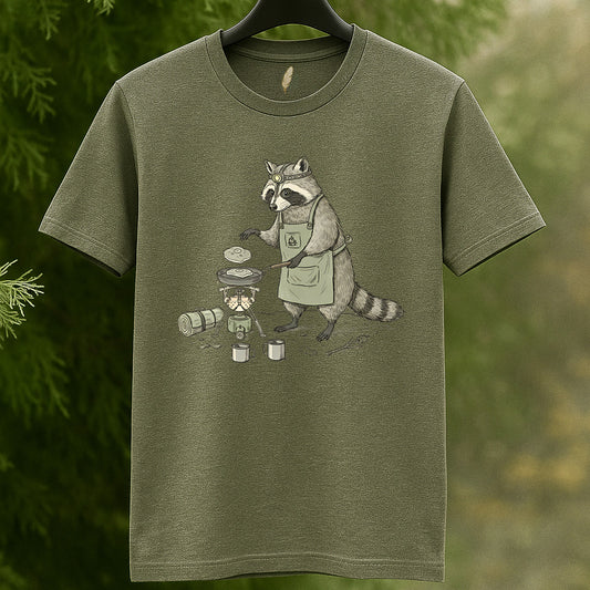 Camping Raccoon Chef T-Shirt