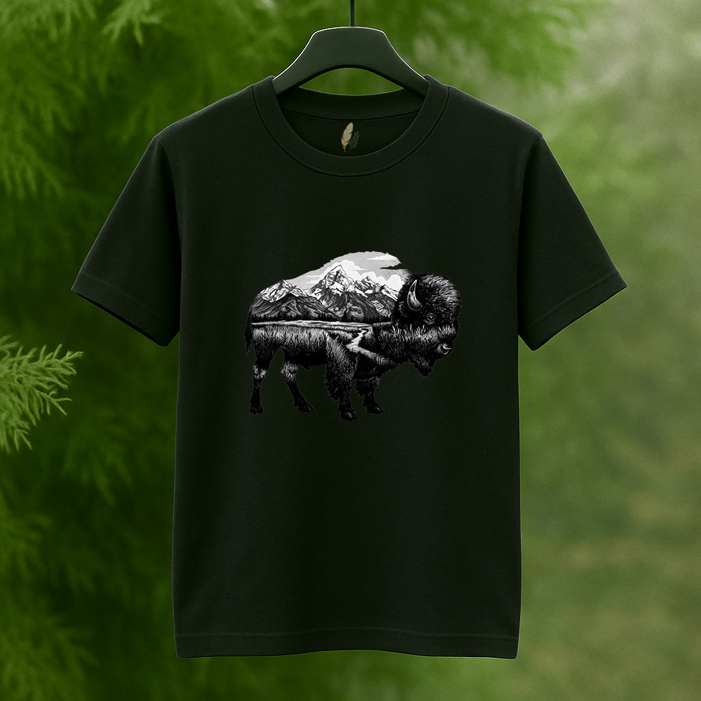 Majestic Buffalo Landscape T-Shirt